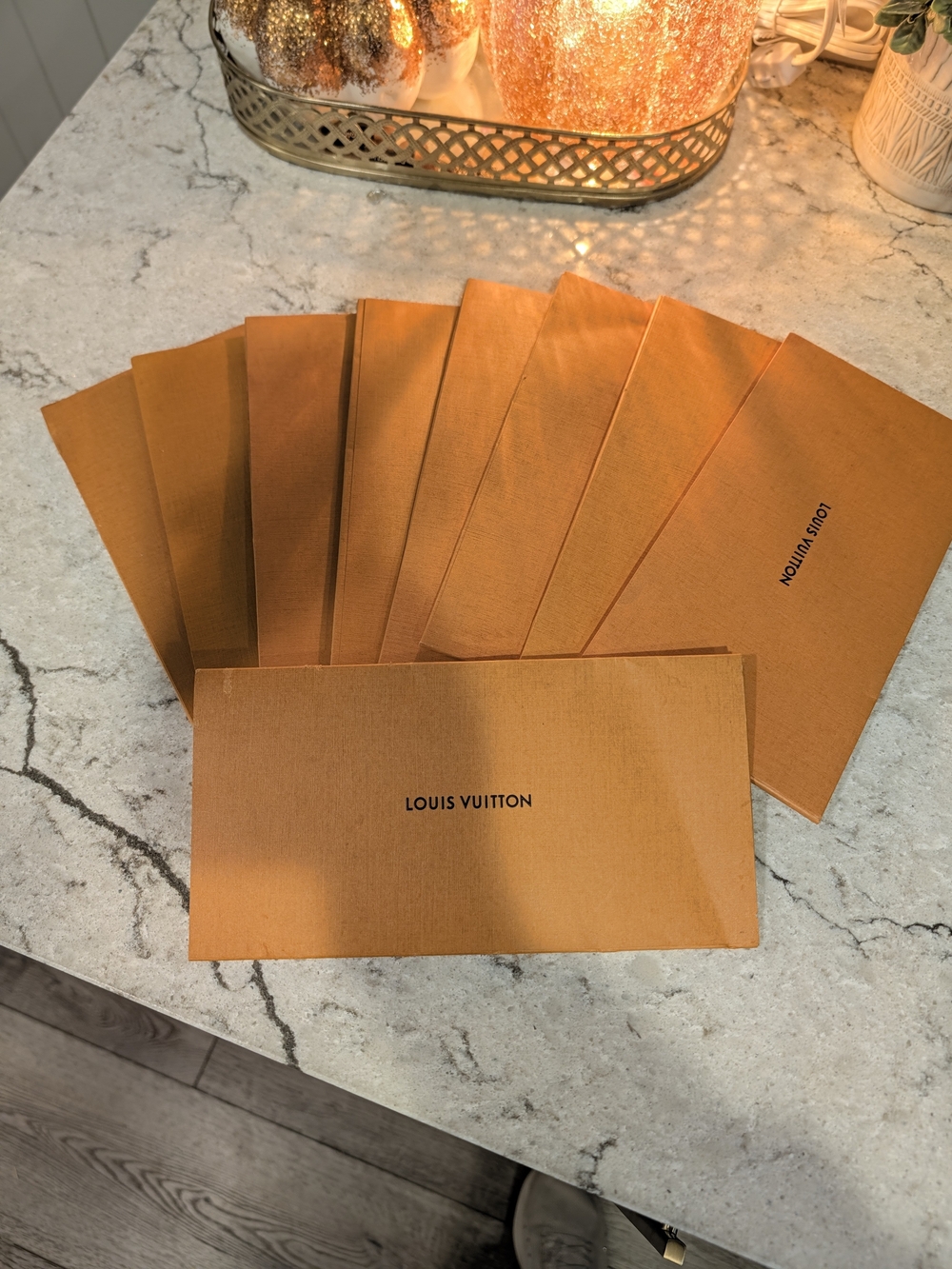 Louis Vuitton Orange Stationery Envelope Set
